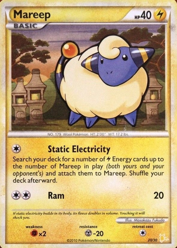 Mareep (20/30) [HeartGold & SoulSilver: Trainer Kit - Raichu] | Clutch Gaming