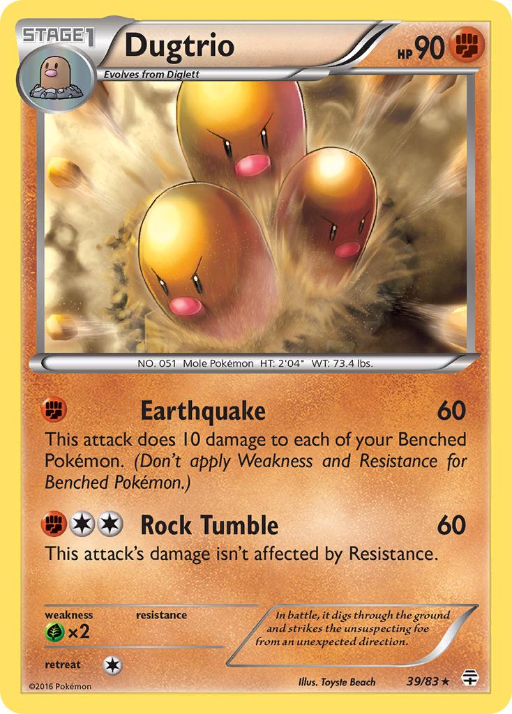 Dugtrio (39/83) [XY: Generations] | Clutch Gaming