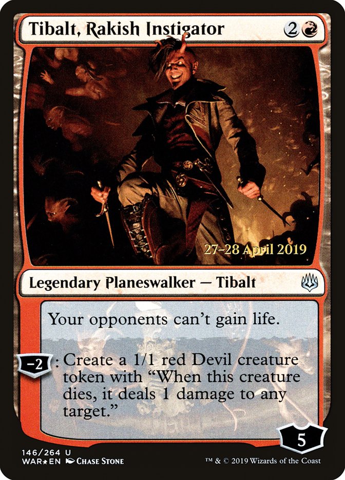 Tibalt, Rakish Instigator [War of the Spark Prerelease Promos] | Clutch Gaming