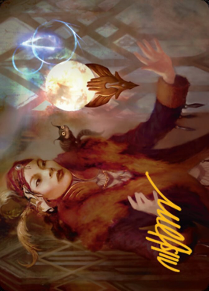 Misfortune Teller Art Card (Gold-Stamped Signature) [Streets of New Capenna Art Series] | Clutch Gaming