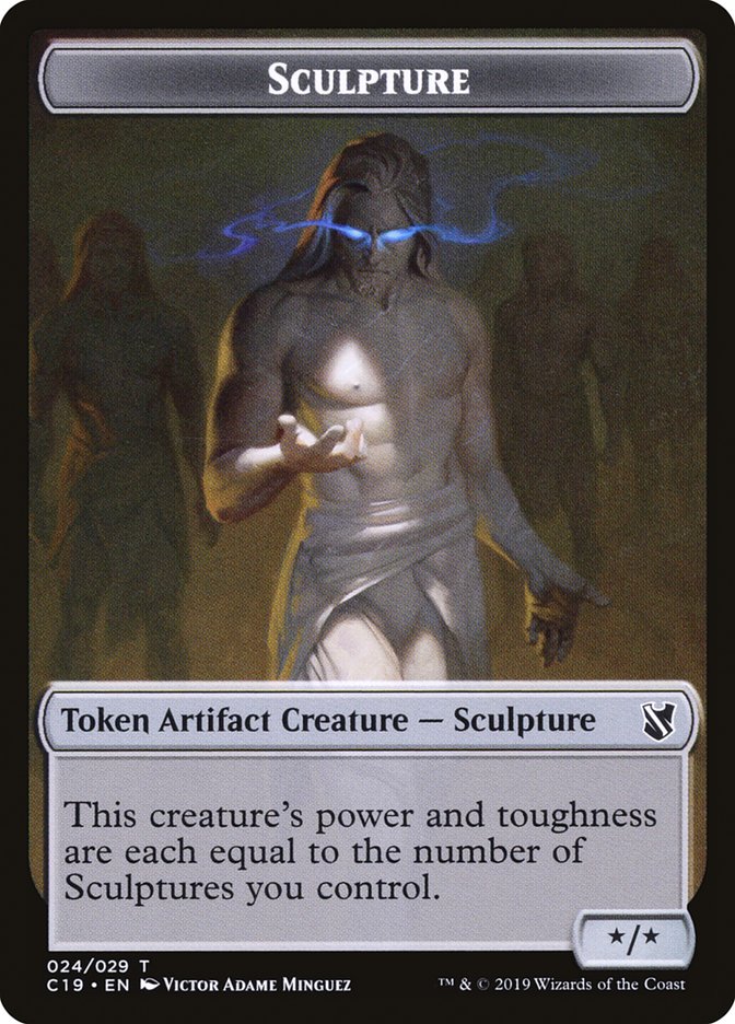 Bird (002) // Sculpture Double-Sided Token [Commander 2019 Tokens] | Clutch Gaming