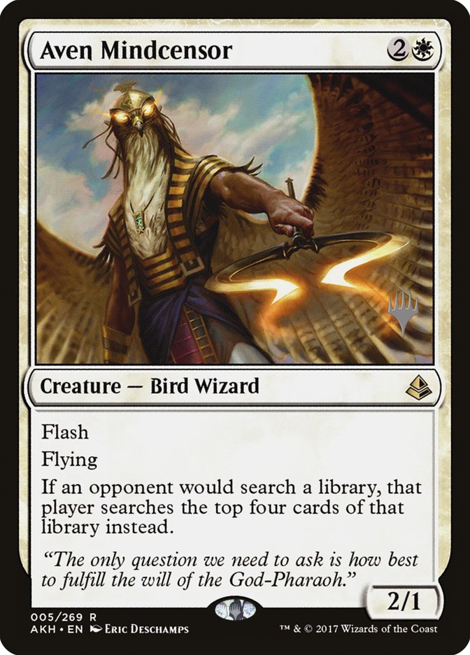 Aven Mindcensor (Promo Pack) [Amonkhet Promos] | Clutch Gaming