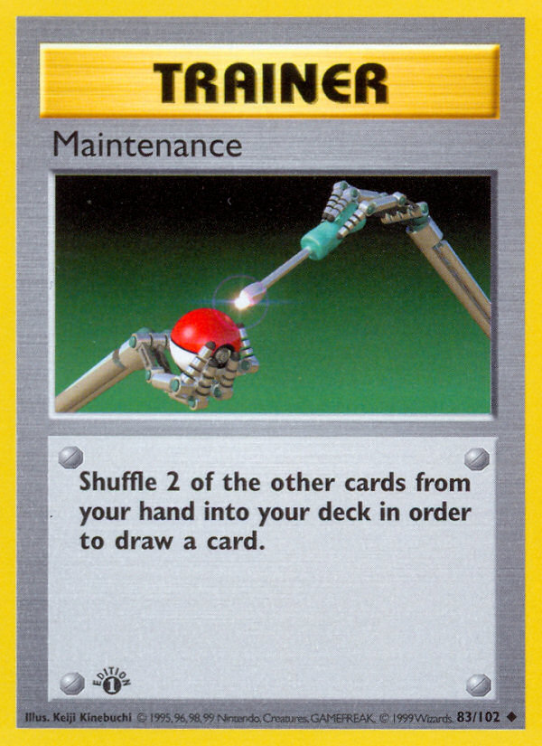 Maintenance (83/102) (Shadowless) [Base Set 1st Edition] | Clutch Gaming