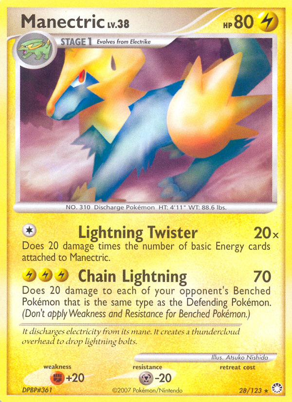 Manectric (28/123) [Diamond & Pearl: Mysterious Treasures] | Clutch Gaming