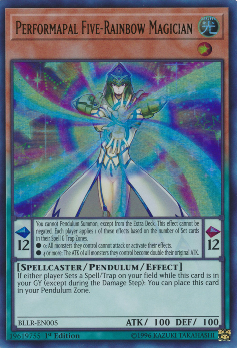 Performapal Five-Rainbow Magician [BLLR-EN005] Ultra Rare | Clutch Gaming