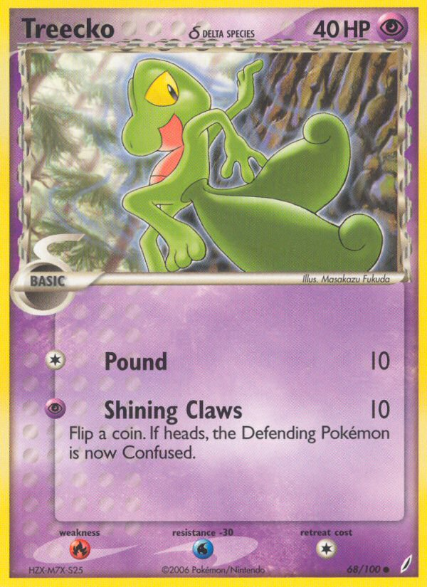 Treecko (68/100) (Delta Species) [EX: Crystal Guardians] | Clutch Gaming