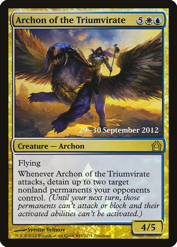 Archon of the Triumvirate [Return to Ravnica Prerelease Promos] | Clutch Gaming