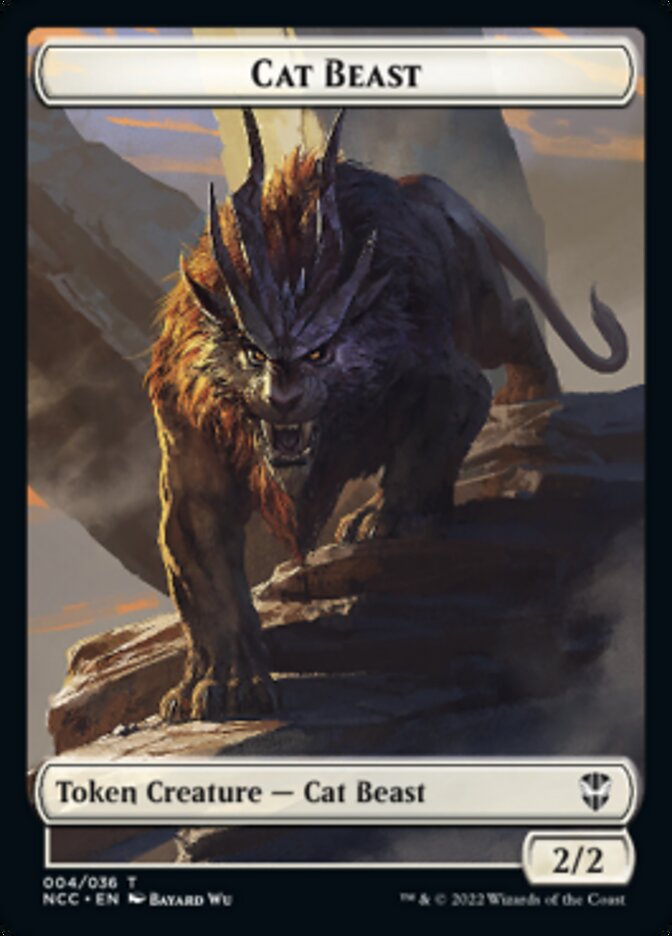 Soldier (09) // Cat Beast Double-Sided Token [Streets of New Capenna Commander Tokens] | Clutch Gaming