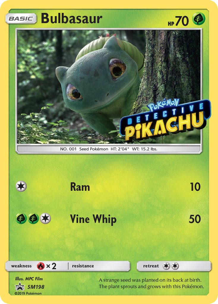 Bulbasaur (SM198) (Detective Pikachu Stamped) [Sun & Moon: Black Star Promos] | Clutch Gaming