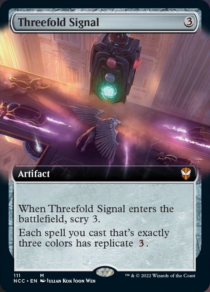 Threefold Signal (Extended Art) [Streets of New Capenna Commander] | Clutch Gaming