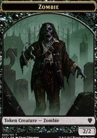 Zombie // Gold Double-Sided Token [Commander 2017 Tokens] | Clutch Gaming