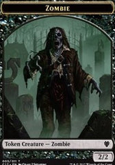 Zombie // Gold Double-Sided Token [Commander 2017 Tokens] | Clutch Gaming