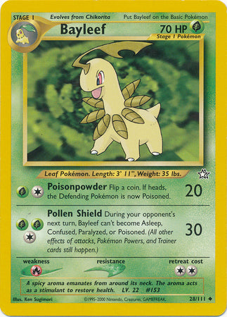 Bayleef (28/111) [Neo Genesis Unlimited] | Clutch Gaming