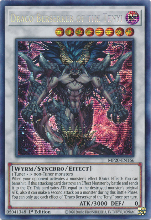 Draco Berserker of the Tenyi [MP20-EN166] Prismatic Secret Rare | Clutch Gaming