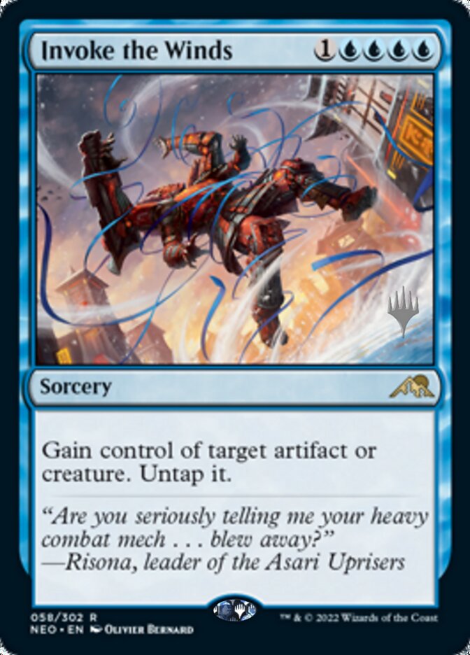 Invoke the Winds (Promo Pack) [Kamigawa: Neon Dynasty Promos] | Clutch Gaming