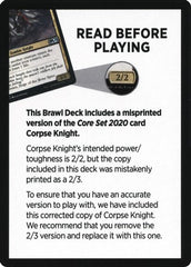 Corpse Knight Reminder Card (Knights' Charge Brawl Deck) [Core Set 2020 Tokens] | Clutch Gaming