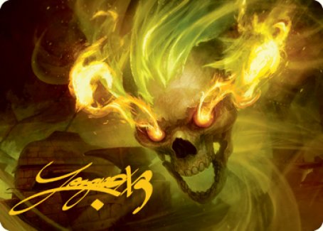 Flameskull Art Card (Gold-Stamped Signature) [Dungeons & Dragons: Adventures in the Forgotten Realms Art Series] | Clutch Gaming