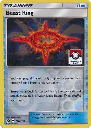 Beast Ring (102a/131) (League Promo Staff) [Sun & Moon: Forbidden Light] | Clutch Gaming