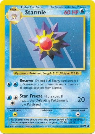 Starmie (64/102) [Base Set Unlimited] | Clutch Gaming