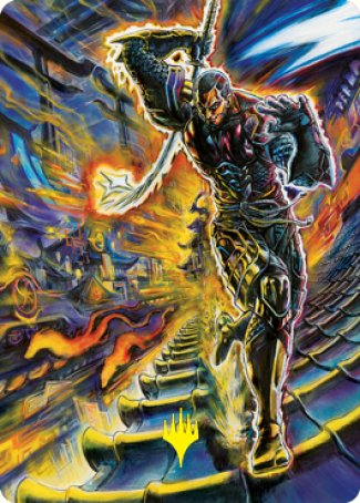 Kaito Shizuki 2 Art Card (Gold-Stamped Signature) [Kamigawa: Neon Dynasty Art Series] | Clutch Gaming