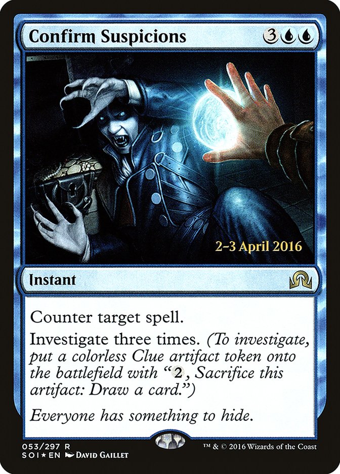 Confirm Suspicions [Shadows over Innistrad Prerelease Promos] | Clutch Gaming