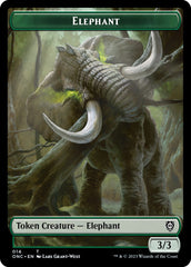 Human Soldier // Elephant Double-Sided Token [Phyrexia: All Will Be One Commander Tokens] | Clutch Gaming