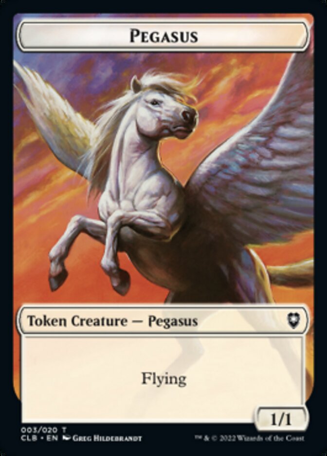 Pegasus Token [Commander Legends: Battle for Baldur's Gate Tokens] | Clutch Gaming