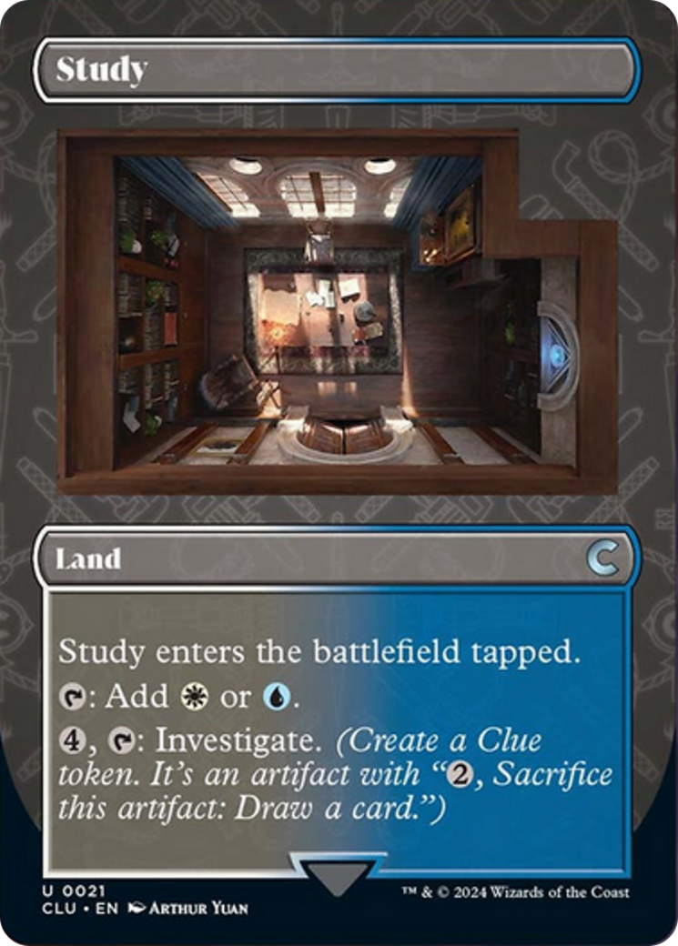 Study (Borderless) [Ravnica: Clue Edition] | Clutch Gaming