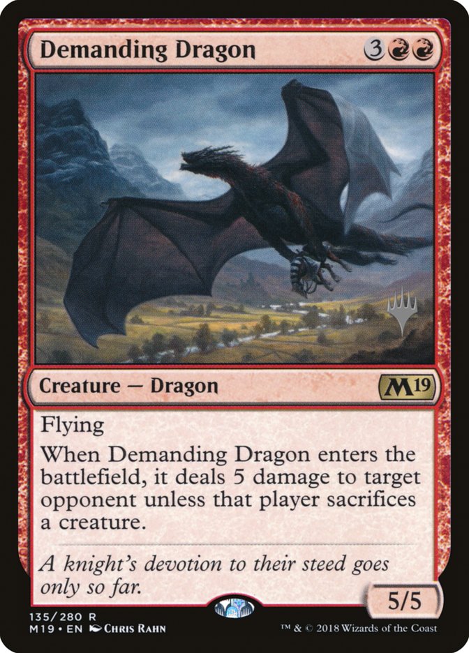 Demanding Dragon (Promo Pack) [Core Set 2019 Promos] | Clutch Gaming