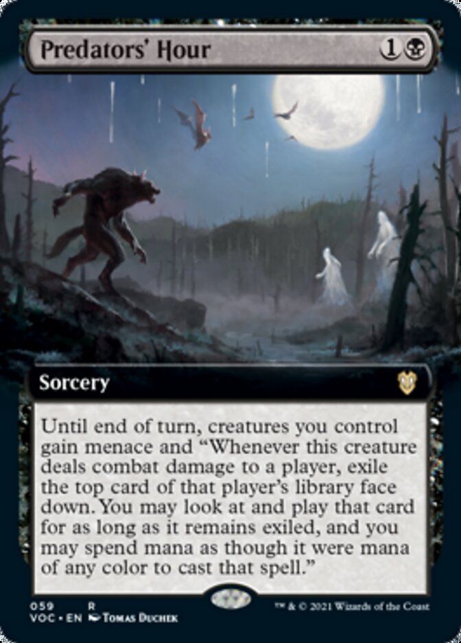 Predators' Hour (Extended Art) [Innistrad: Crimson Vow Commander] | Clutch Gaming