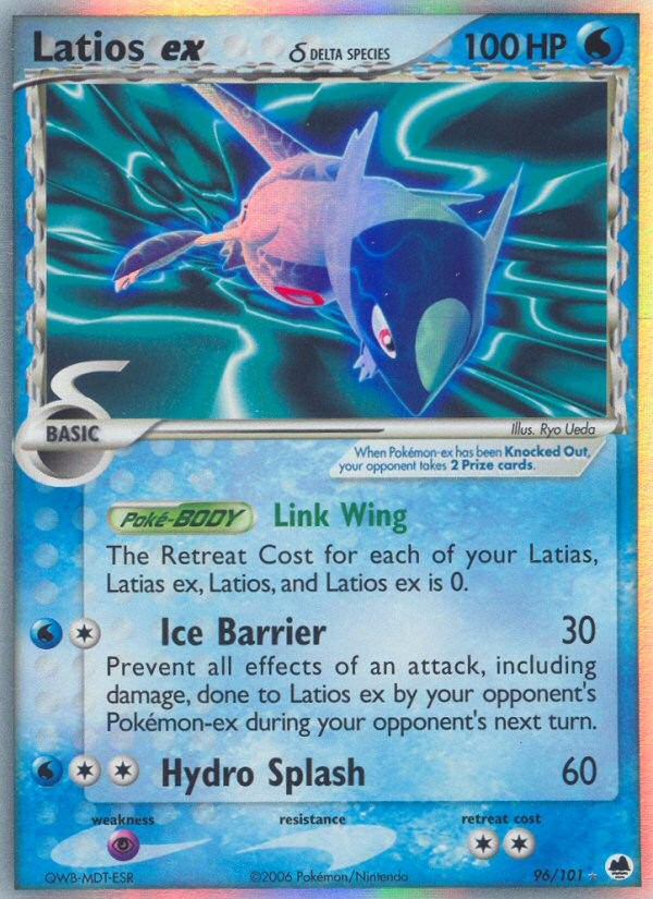 Latios ex (96/101) (Delta Species) [EX: Dragon Frontiers] | Clutch Gaming