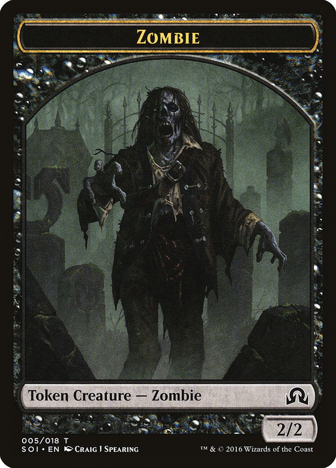 Zombie Token [Shadows over Innistrad Tokens] | Clutch Gaming