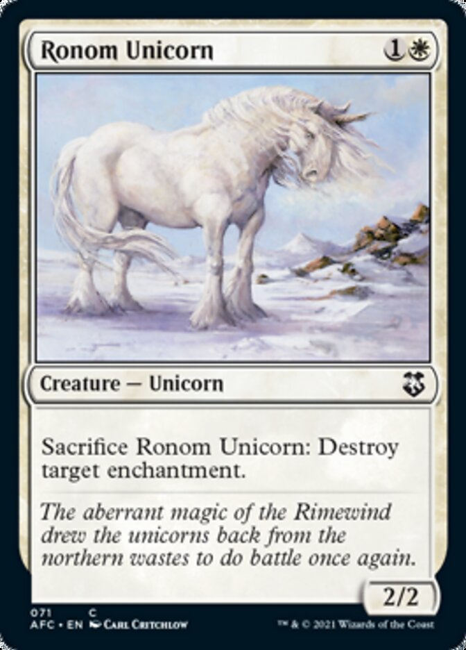 Ronom Unicorn [Dungeons & Dragons: Adventures in the Forgotten Realms Commander] | Clutch Gaming