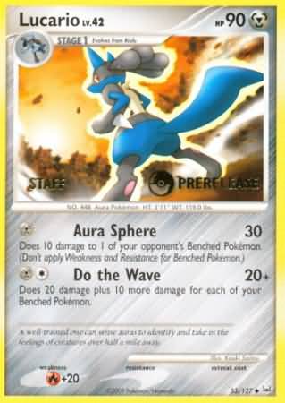 Lucario (53/127) (Staff Prerelease Promo) [Diamond & Pearl: Black Star Promos] | Clutch Gaming