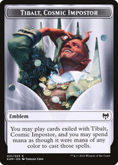 Human Warrior // Tibalt, Cosmic Impostor Emblem Double-Sided Token [Kaldheim Tokens] | Clutch Gaming