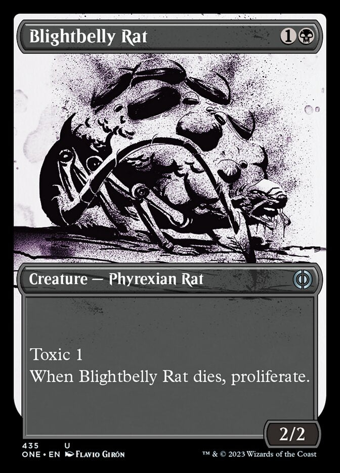 Blightbelly Rat (Showcase Ichor Step-and-Compleat Foil) [Phyrexia: All Will Be One] | Clutch Gaming