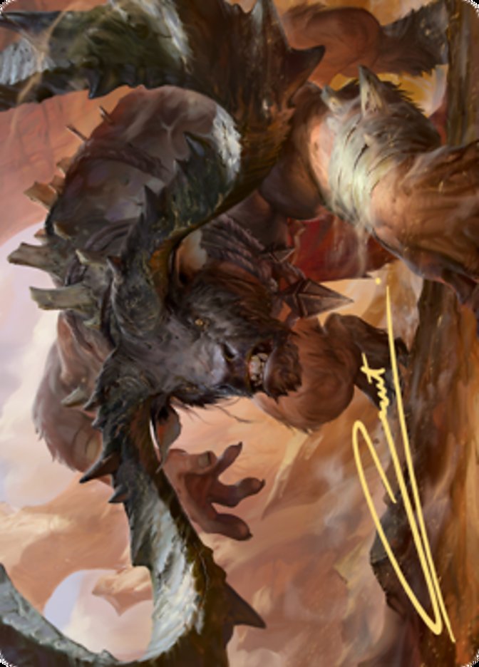 Moraug, Fury of Akoum Art Card (Gold-Stamped Signature) [Zendikar Rising Art Series] | Clutch Gaming