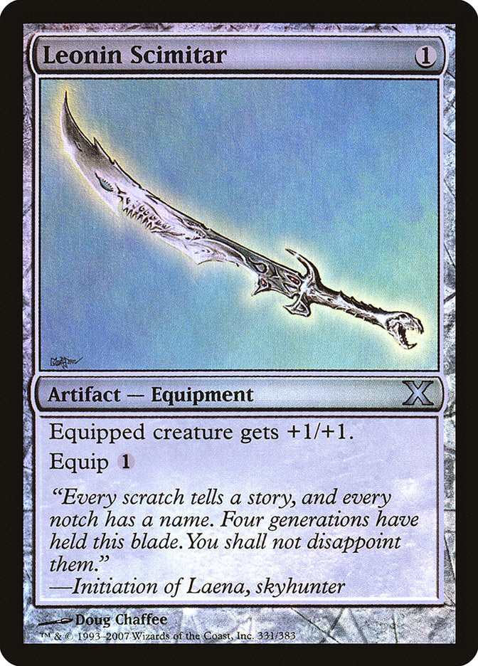 Leonin Scimitar (Premium Foil) [Tenth Edition] | Clutch Gaming