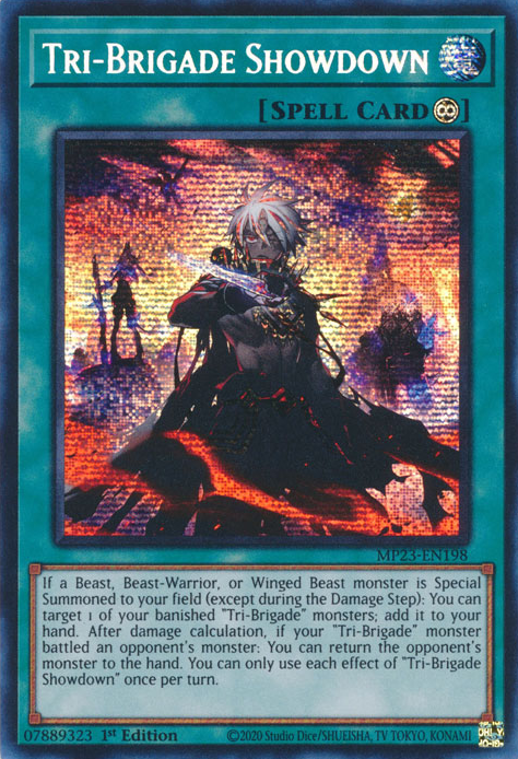 Tri-Brigade Showdown [MP23-EN198] Prismatic Secret Rare | Clutch Gaming