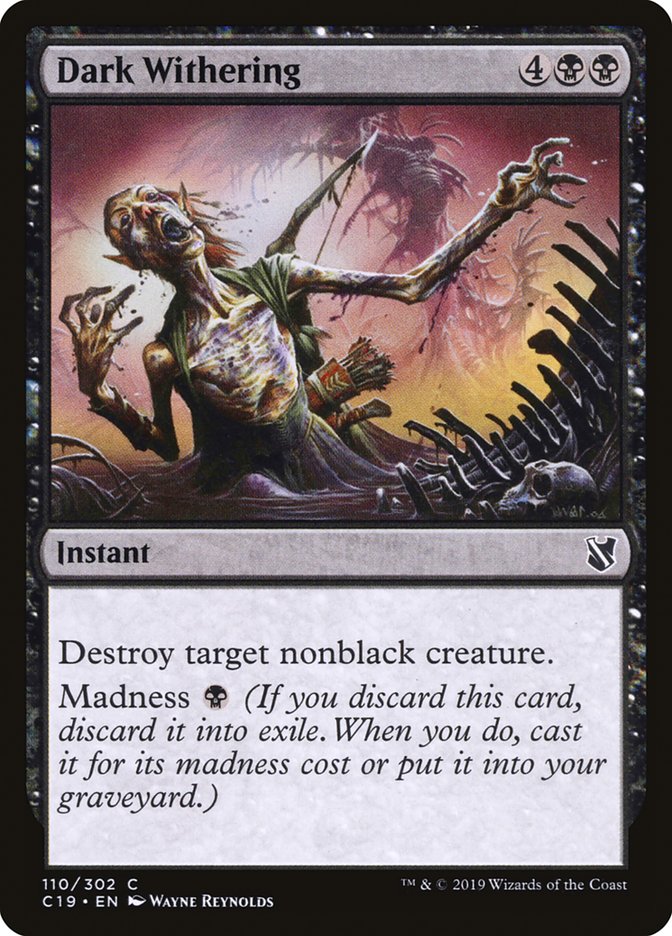 Dark Withering [Commander 2019] | Clutch Gaming