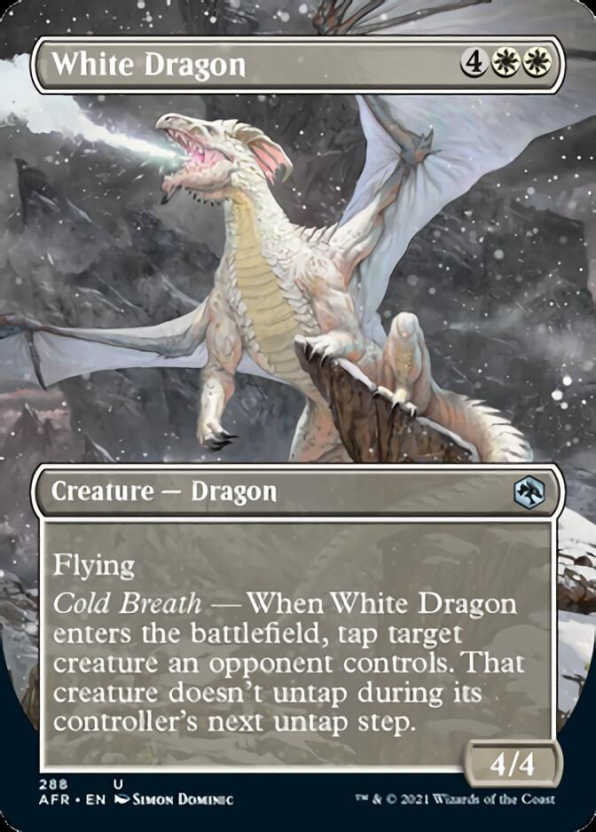 White Dragon (Borderless Alternate Art) [Dungeons & Dragons: Adventures in the Forgotten Realms] | Clutch Gaming