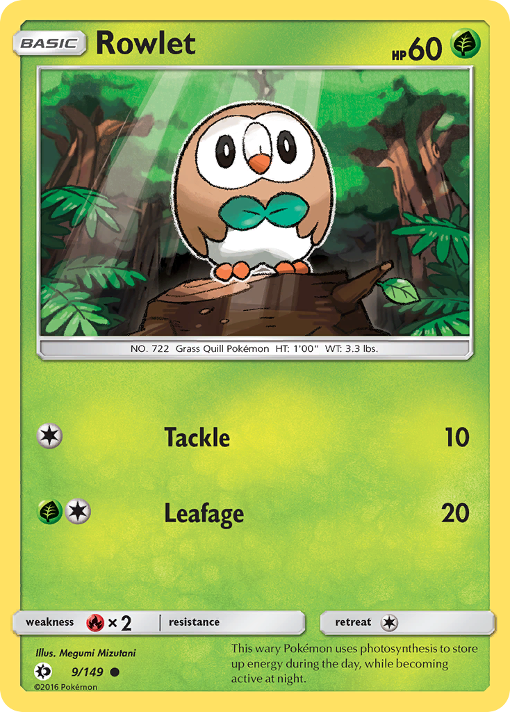 Rowlet (9/149) [Sun & Moon: Base Set] | Clutch Gaming