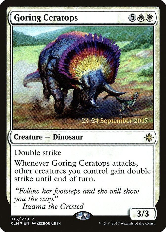 Goring Ceratops [Ixalan Prerelease Promos] | Clutch Gaming