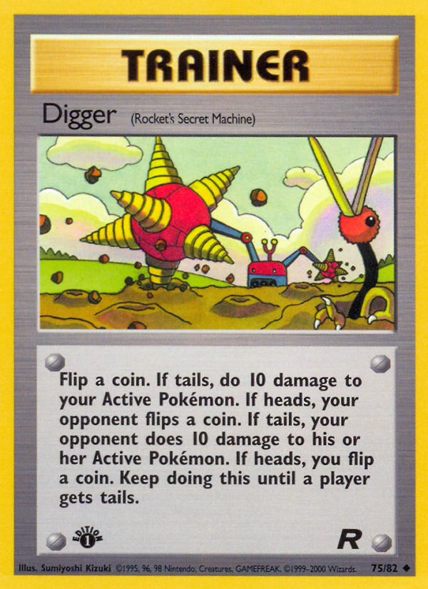 Digger (75/82) [Team Rocket 1st Edition] | Clutch Gaming