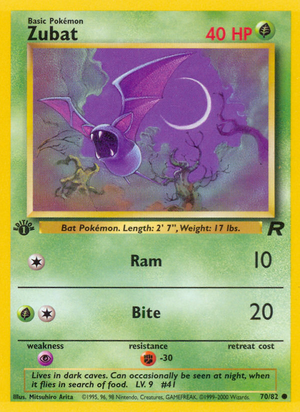 Zubat (70/82) [Team Rocket 1st Edition] | Clutch Gaming