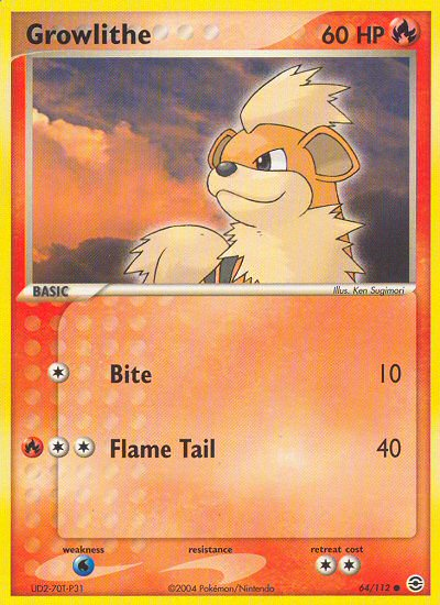 Growlithe (64/112) [EX: FireRed & LeafGreen] | Clutch Gaming