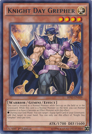 Knight Day Grepher [BP03-EN109] Rare | Clutch Gaming