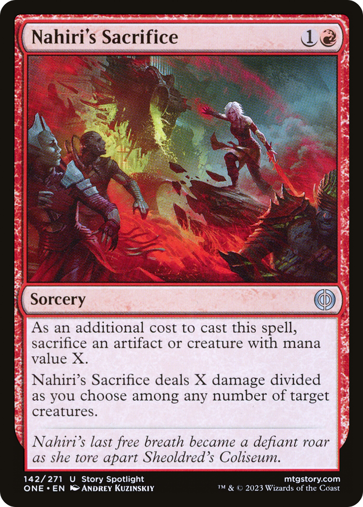 Nahiri's Sacrifice [Phyrexia: All Will Be One] | Clutch Gaming