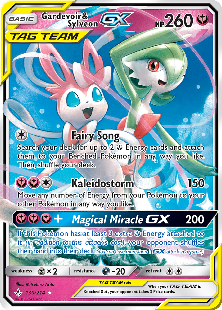 Gardevoir & Sylveon GX (130/214) [Sun & Moon: Unbroken Bonds] | Clutch Gaming