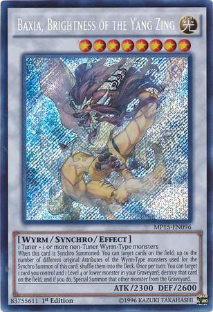 Baxia, Brightness of the Yang Zing [MP15-EN096] Secret Rare | Clutch Gaming